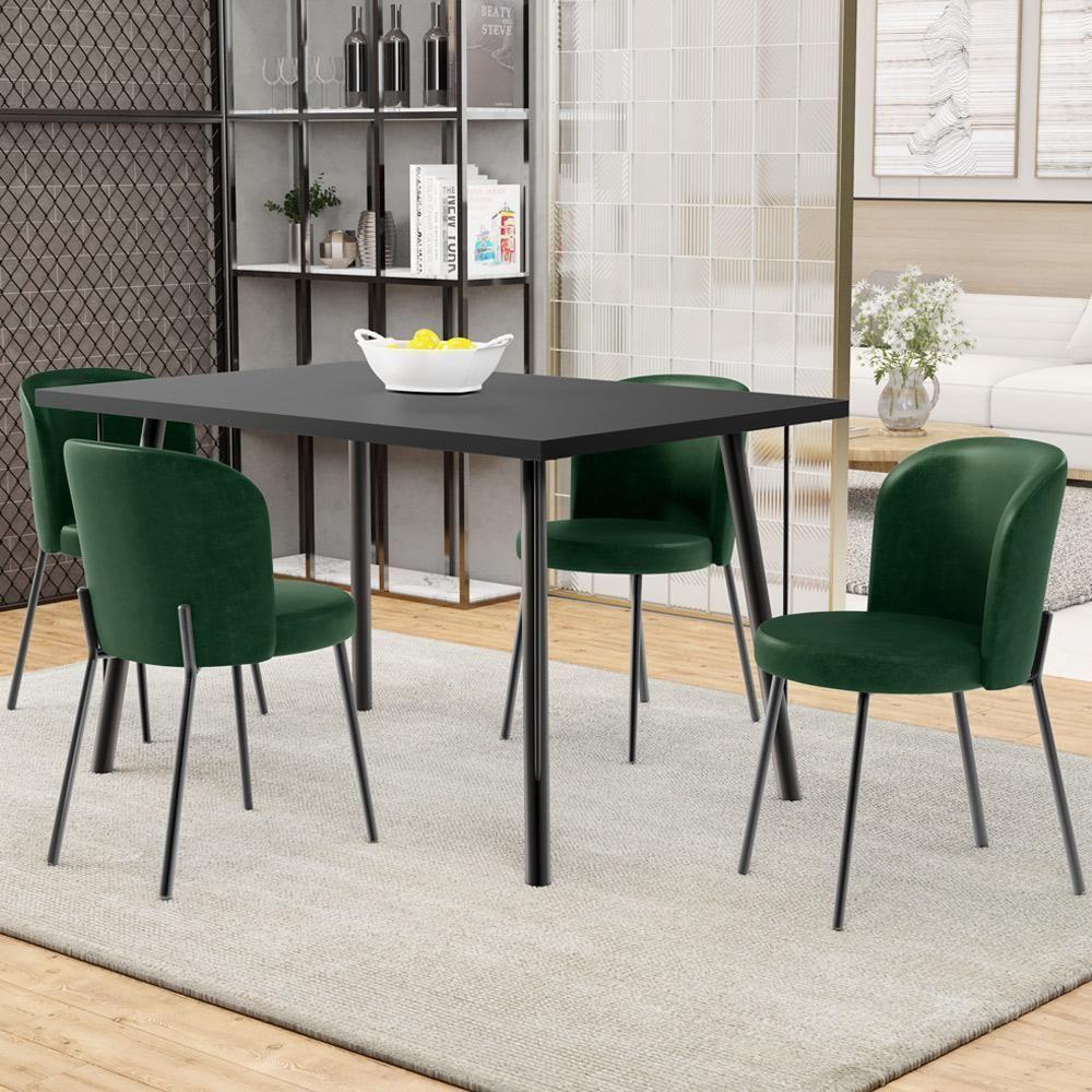 Cadeira Para Sala De Jantar Estofada Gavi L02 Couríssimo Verde Musgo - 6
