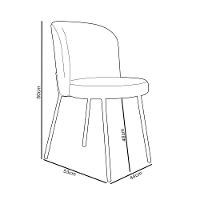 Cadeira Para Sala De Jantar Estofada Gavi L02 Couríssimo Verde Musgo - 3