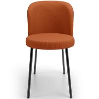 Kit 2 Cadeiras Sala De Jantar Estofada Gavi L02 Tecido Terracota - 5