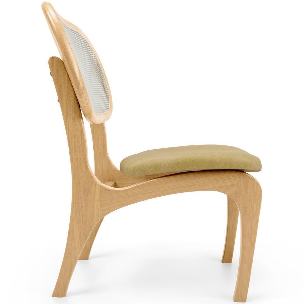 Kit 4 Cadeiras Para Sala De Jantar Estofada E Tela Mariah L02 Couríssimo Fendi - 2