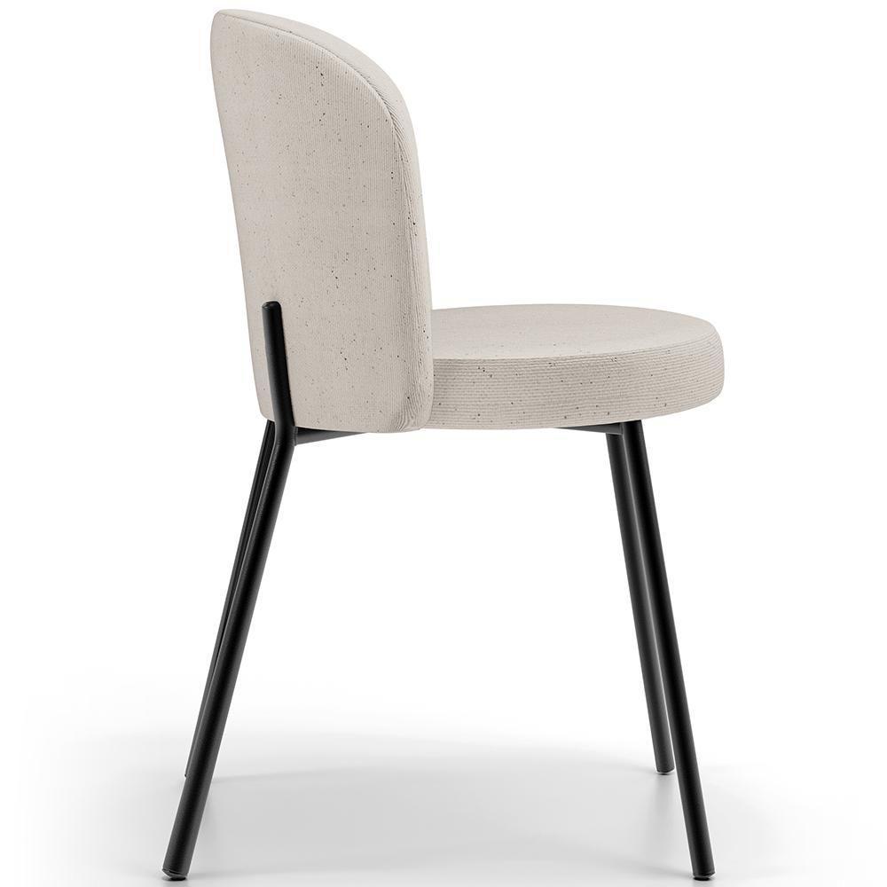 Kit 6 Cadeiras Sala De Jantar Estofada Gavi L02 Linho Cru - 2