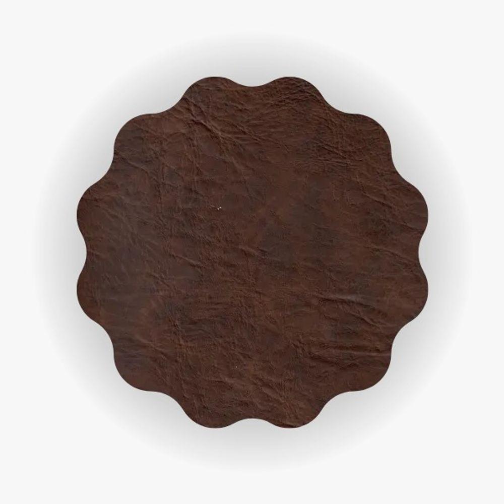 Cadeira De Jantar Lavínia Giratória Revestida Em Tecido Linho Bege E Courino Castanho - 3