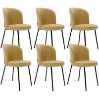 Kit 6 Cadeiras Sala De Jantar Estofada Gavi L02 Couríssimo Fendi - 1