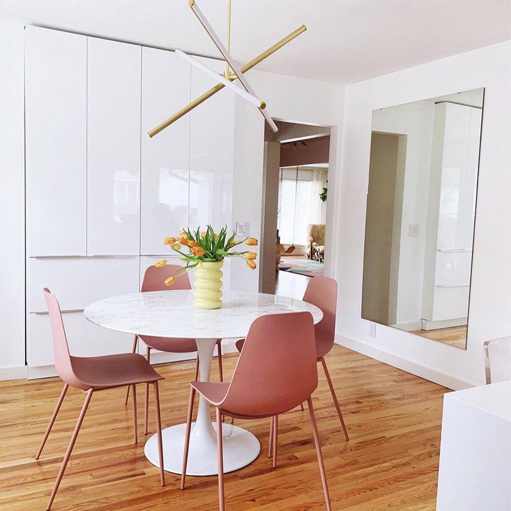 Kit Com 2 Cadeiras Miami Com Assento Polipropileno Fratini Rosê - 2