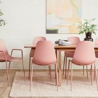 Kit Com 2 Cadeiras Miami Com Assento Polipropileno Fratini Rosê