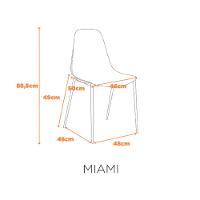 Kit Com 2 Cadeiras Miami Com Assento Polipropileno Fratini Rosê - 5