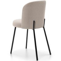 Kit 2 Cadeiras Sala De Jantar Estofada Gavi L02 Bouclê Creme