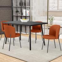 Kit 6 Cadeiras Sala De Jantar Estofada Gavi L02 Tecido Terracota - 7