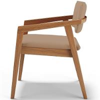 Kit 05 Cadeiras Para Sala De Jantar Estar Living Giorgia B04 Linho Bege Escuro