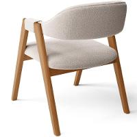 Kit 02 Cadeiras De Jantar E Estar Living Estofada Nadja L02 Bouclê Bege