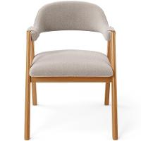 Kit 02 Cadeiras De Jantar E Estar Living Estofada Nadja L02 Bouclê Bege - 5