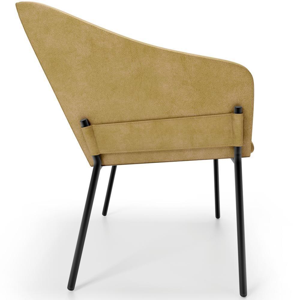 Kit 6 Cadeiras Para Sala De Jantar Estar Living Olívia L02 Couríssimo Fendi - Lyam Decor - 2