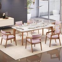 Kit 04 Cadeiras Para Sala De Jantar Estar Living Giorgia B04 Bouclê Rosê - 7