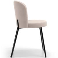 Kit 5 Cadeiras Sala De Jantar Estofada Gavi L02 Suede Bege - 2