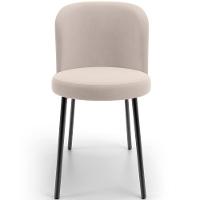 Kit 5 Cadeiras Sala De Jantar Estofada Gavi L02 Suede Bege - 5