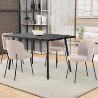 Kit 5 Cadeiras Sala De Jantar Estofada Gavi L02 Suede Bege - 6