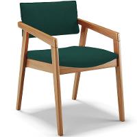 Kit 03 Cadeiras Para Sala De Jantar Estar Living Giorgia B04 Bouclê Verde - 6