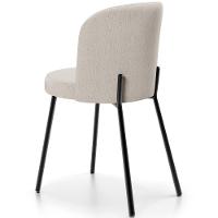 Kit 3 Cadeiras Sala De Jantar Estofada Gavi L02 Linho Cru