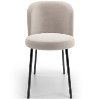 Kit 5 Cadeiras Sala De Jantar Estofada Gavi L02 Bouclê Creme - 6