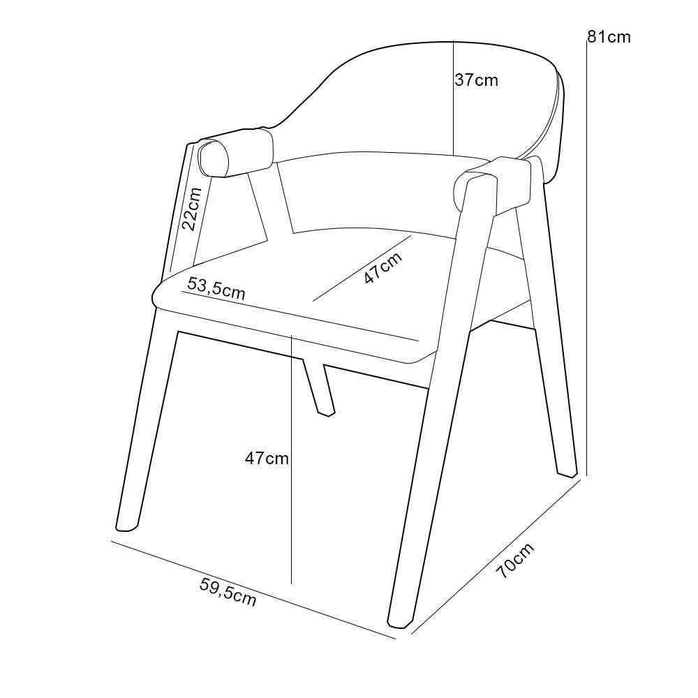 Kit 03 Cadeiras De Jantar E Estar Living Estofada Nadja L02 Linho Cinza Escuro - 4