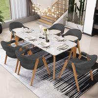 Kit 03 Cadeiras De Jantar E Estar Living Estofada Nadja L02 Linho Cinza Escuro - 3