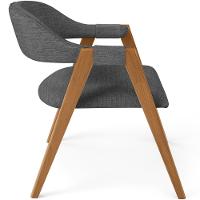 Kit 03 Cadeiras De Jantar E Estar Living Estofada Nadja L02 Linho Cinza Escuro - 7