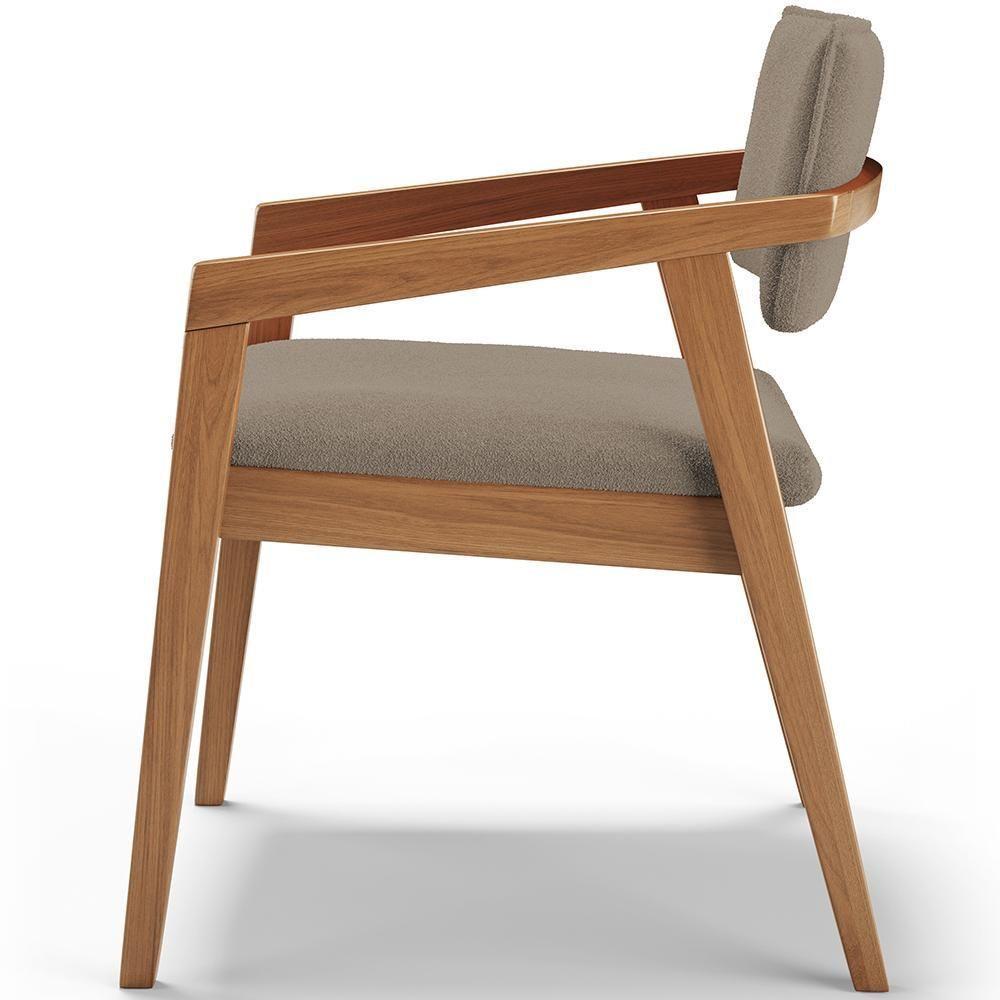 Kit 05 Cadeiras Para Sala De Jantar Estar Living Giorgia B04 Bouclê Bege - 2