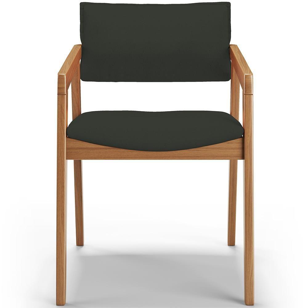 Kit 05 Cadeiras Para Sala De Jantar Estar Living Giorgia B04 Linho Verde Musgo - 4