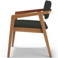 Kit 05 Cadeiras Para Sala De Jantar Estar Living Giorgia B04 Linho Verde Musgo - 3