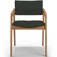 Kit 05 Cadeiras Para Sala De Jantar Estar Living Giorgia B04 Linho Verde Musgo