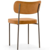 Kit 04 Cadeiras Decorativa Estofada Para Sala De Jantar Melina Base Arena L02 Couríssimo Whisky - Lyam Decor