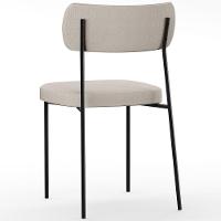 Kit 08 Cadeira Decorativa Estofada Para Sala De Jantar Melina L02 Linho Cru Couríssimo Whisky - Lyam Decor