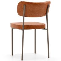 Kit 06 Cadeiras Estofadas Para Sala De Jantar Melina Base Arena L02 Couríssimo Camel - Lyam Decor