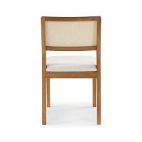 Cadeira Alpina Freijó Encosto Telinha Quadrada Crua Assento Em Tecido 132 E Madeira Maciça Freijó