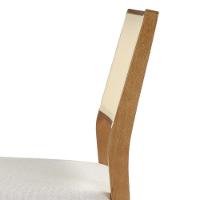 Cadeira Alpina Freijó Encosto Telinha Quadrada Crua Assento Em Tecido 132 E Madeira Maciça Freijó - 7