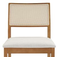 Cadeira Alpina Freijó Encosto Telinha Quadrada Crua Assento Em Tecido 132 E Madeira Maciça Freijó - 9