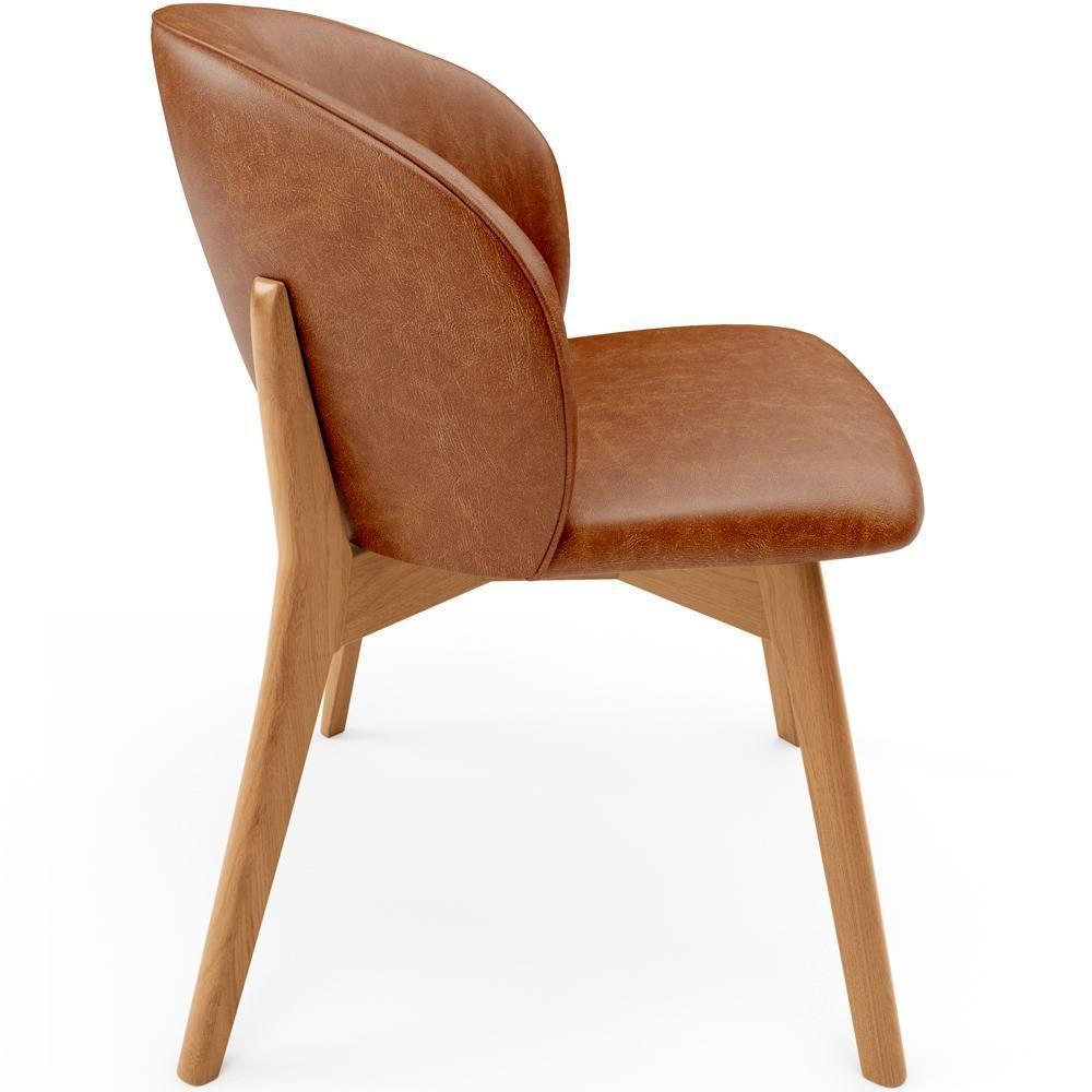 Kit 04 Cadeiras De Jantar E Estar Living Estofada Mia L02 Couríssimo Camel - Lyam Decor - 2