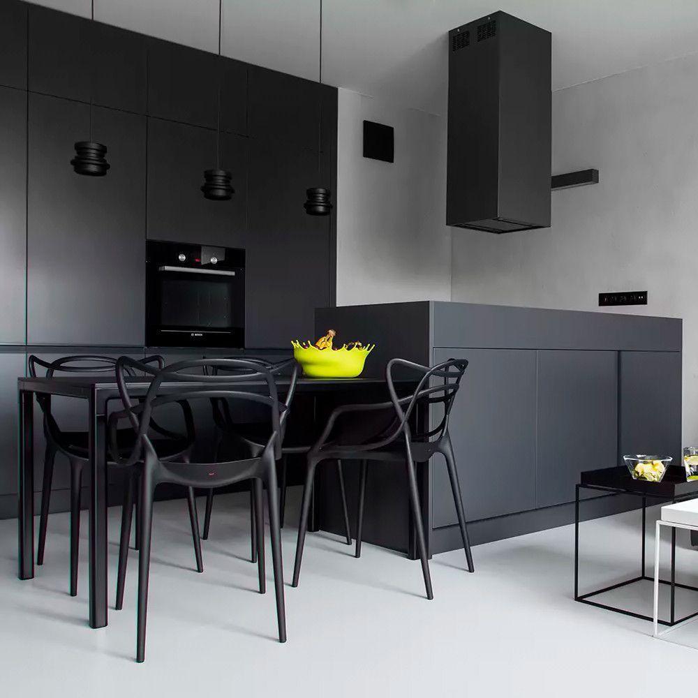 Kit Com 4 Cadeiras Aviv Estrutura Em Polipropileno Fratini Preto - 3