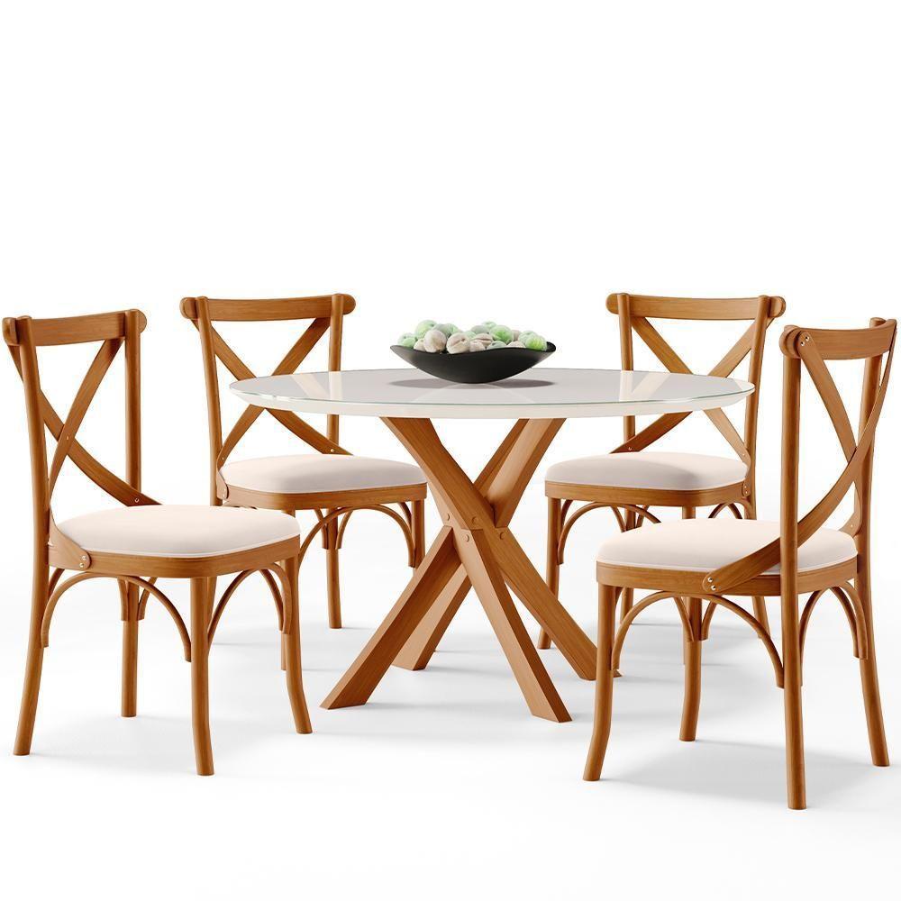 Kit 02 Cadeiras Para Sala De Jantar E Estar Living Estofada ávila L02 Suede Bege - Lyam - 5