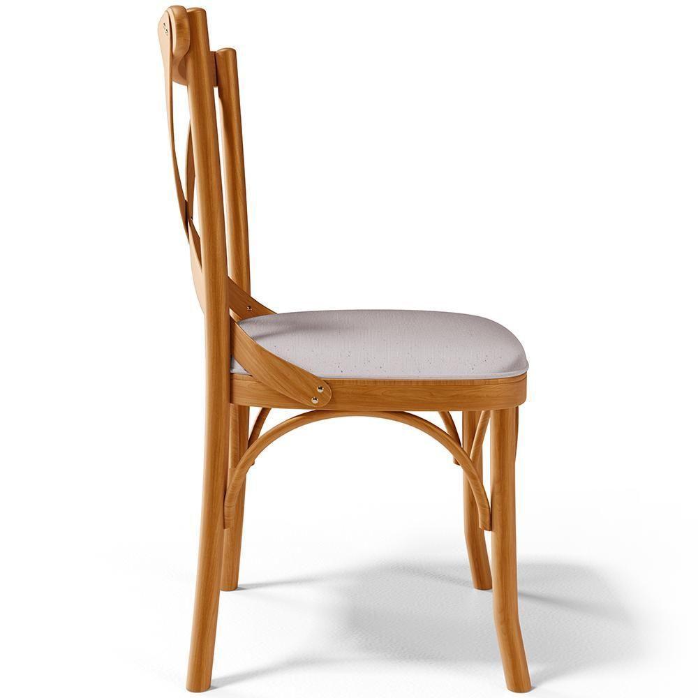 Kit 06 Cadeiras Para Sala De Jantar E Estar Living Estofada ávila L02 Linho Bege - Lyam - 3