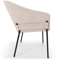 Kit 3 Cadeiras Para Sala De Jantar Estar Living Olívia L02 Suede Bege - Lyam Decor