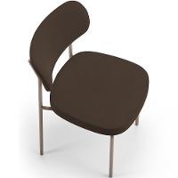 Kit 02 Cadeiras Para Sala De Jantar Melina Base Arena L02 Suede Marrom - Lyam Decor - 5