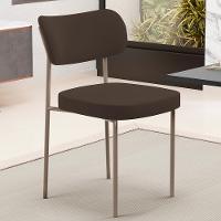 Kit 02 Cadeiras Para Sala De Jantar Melina Base Arena L02 Suede Marrom - Lyam Decor - 6