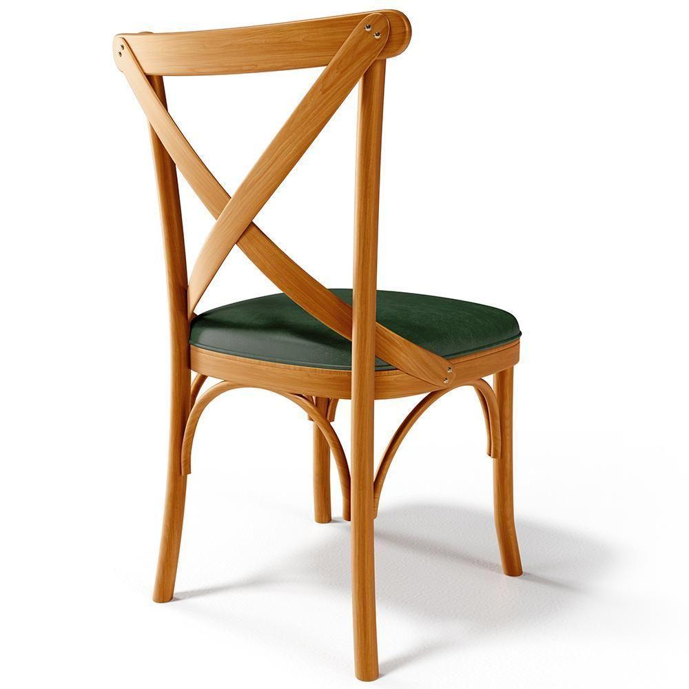 Cadeira Para Sala De Jantar E Estar Living Estofada ávila L02 Couríssimo Verde Musgo - Lyam - 4