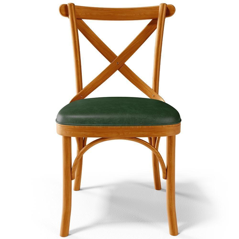 Cadeira Para Sala De Jantar E Estar Living Estofada ávila L02 Couríssimo Verde Musgo - Lyam - 5