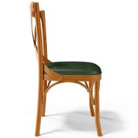 Cadeira Para Sala De Jantar E Estar Living Estofada ávila L02 Couríssimo Verde Musgo - Lyam - 2