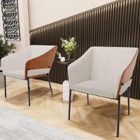 Kit 2 Cadeiras Para Sala De Jantar Estar Living Olívia L02 Linho Cru Couríssimo Camel - Lyam Decor - 6