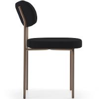 Kit 02 Cadeiras Para Sala De Jantar Melina Base Arena L02 Suede Preto - Lyam Decor - 2