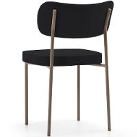 Kit 02 Cadeiras Para Sala De Jantar Melina Base Arena L02 Suede Preto - Lyam Decor