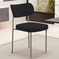 Kit 02 Cadeiras Para Sala De Jantar Melina Base Arena L02 Suede Preto - Lyam Decor - 6